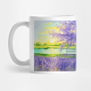 Sunset river Mug